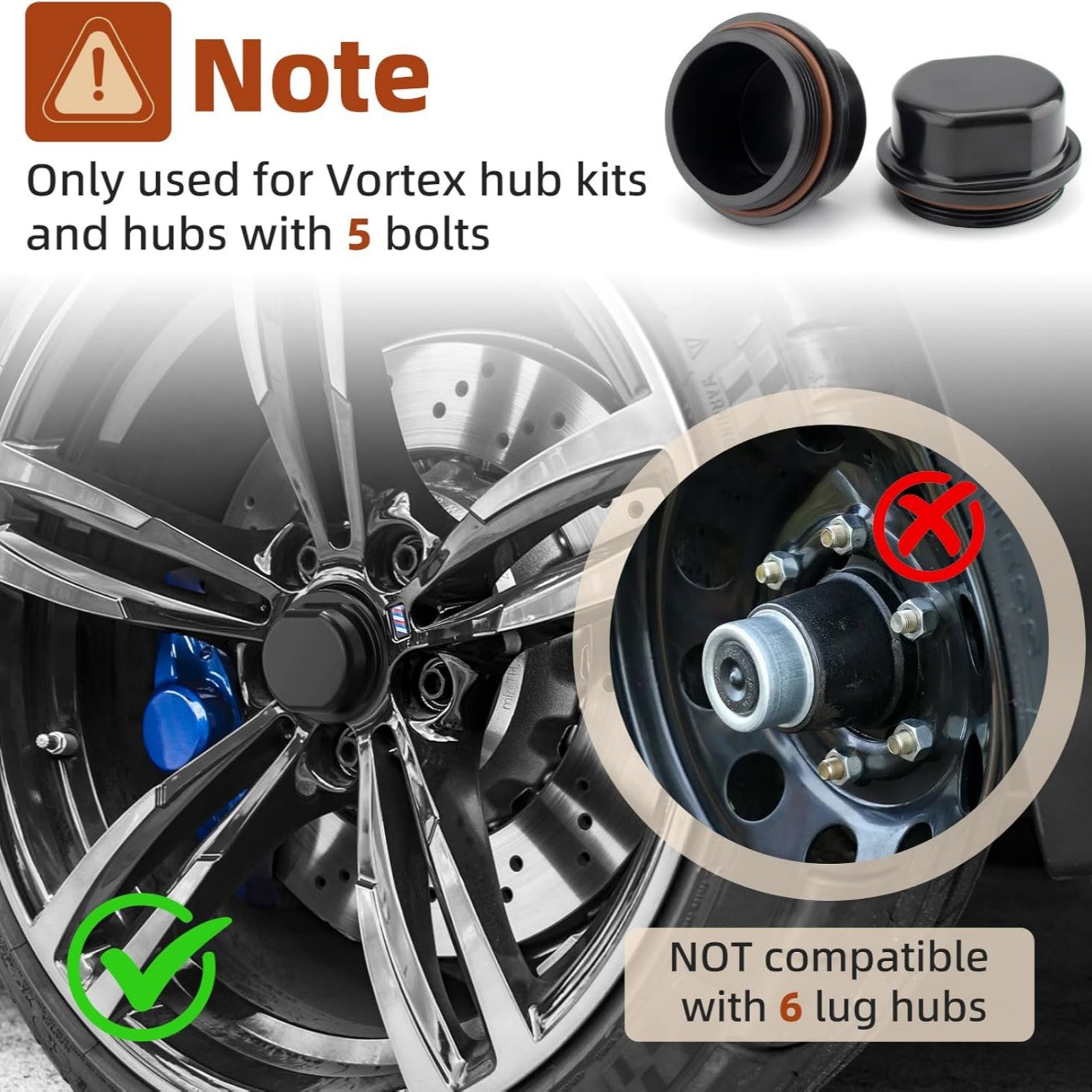 Quality Replacement Hub Dust Cap Set Plastic For Dexter Vortex Hubs 1250-1750