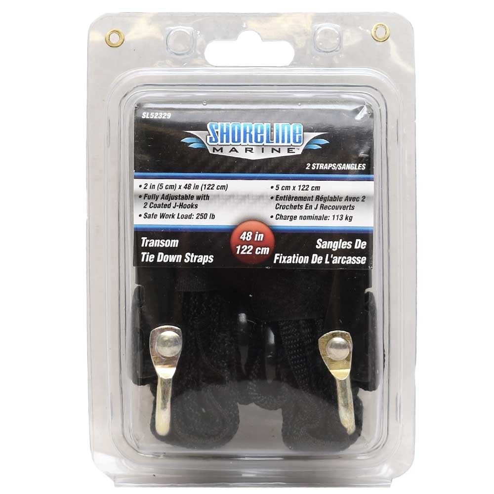 Shoreline Boat Transom Tie Downs SL52329 | Trailer 2 x 48 Inch (Pack)