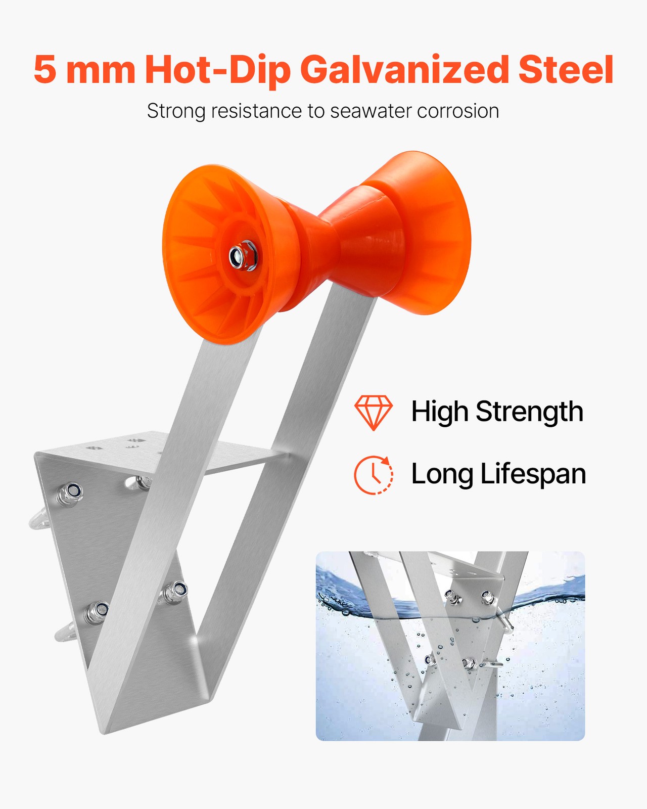 VEVOR Boat Winch Stand 2-3 inch Winch Posts Boat Trailer Winch Seat with Roller