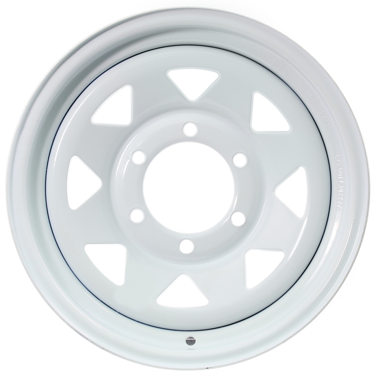 2-Pack Trailer Wheel 15X6 15 Inch 6 Lug On 5.5 Center White Spoke Rim