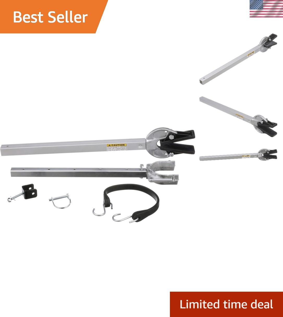 Lightweight Composite Transom Saver, Adjustable 23 to 35 Inches, for Boat Motors