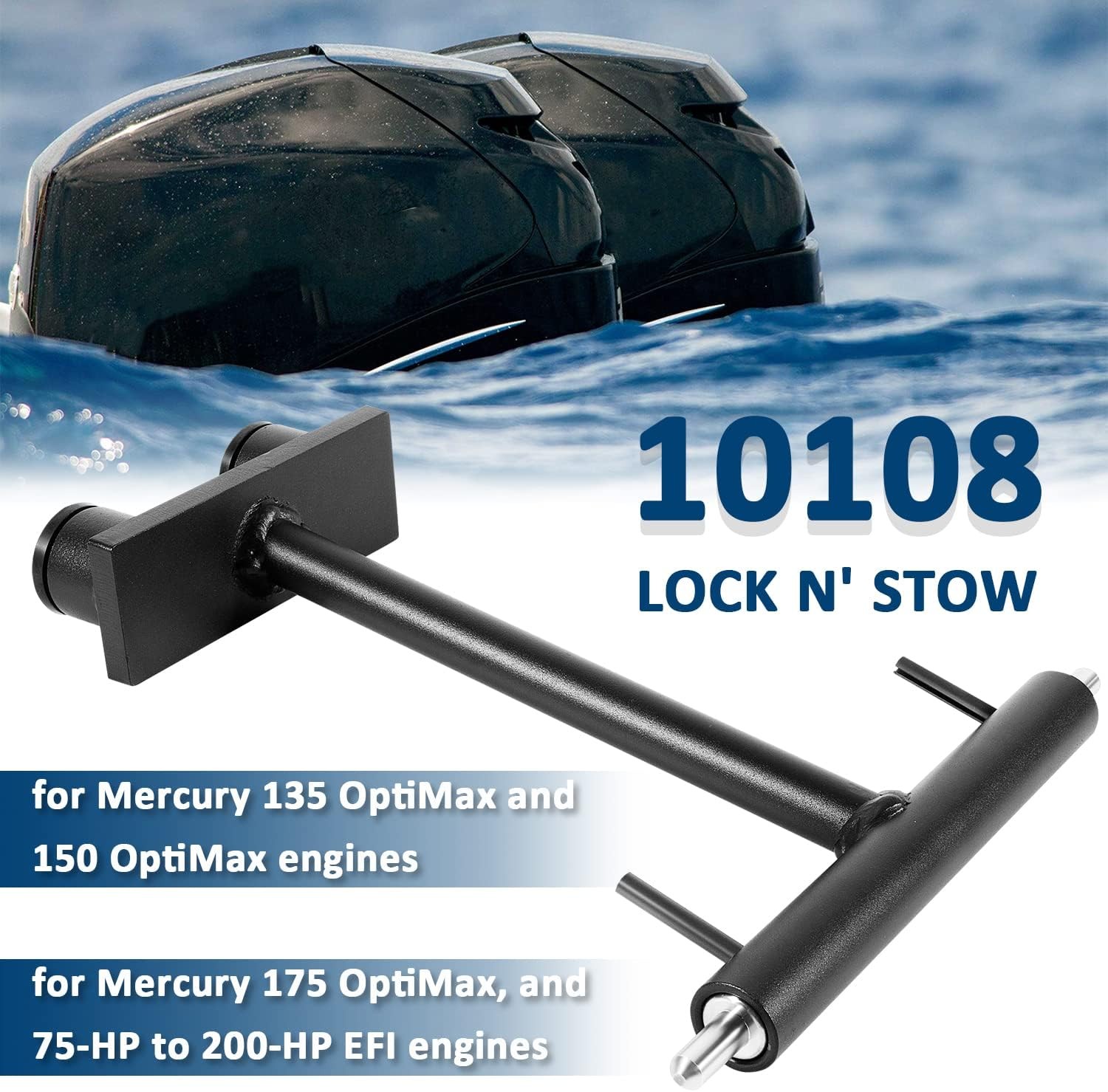 10108 Lock N’ Stow Outboard Motor Trailering Support Transom Saver For Mercury