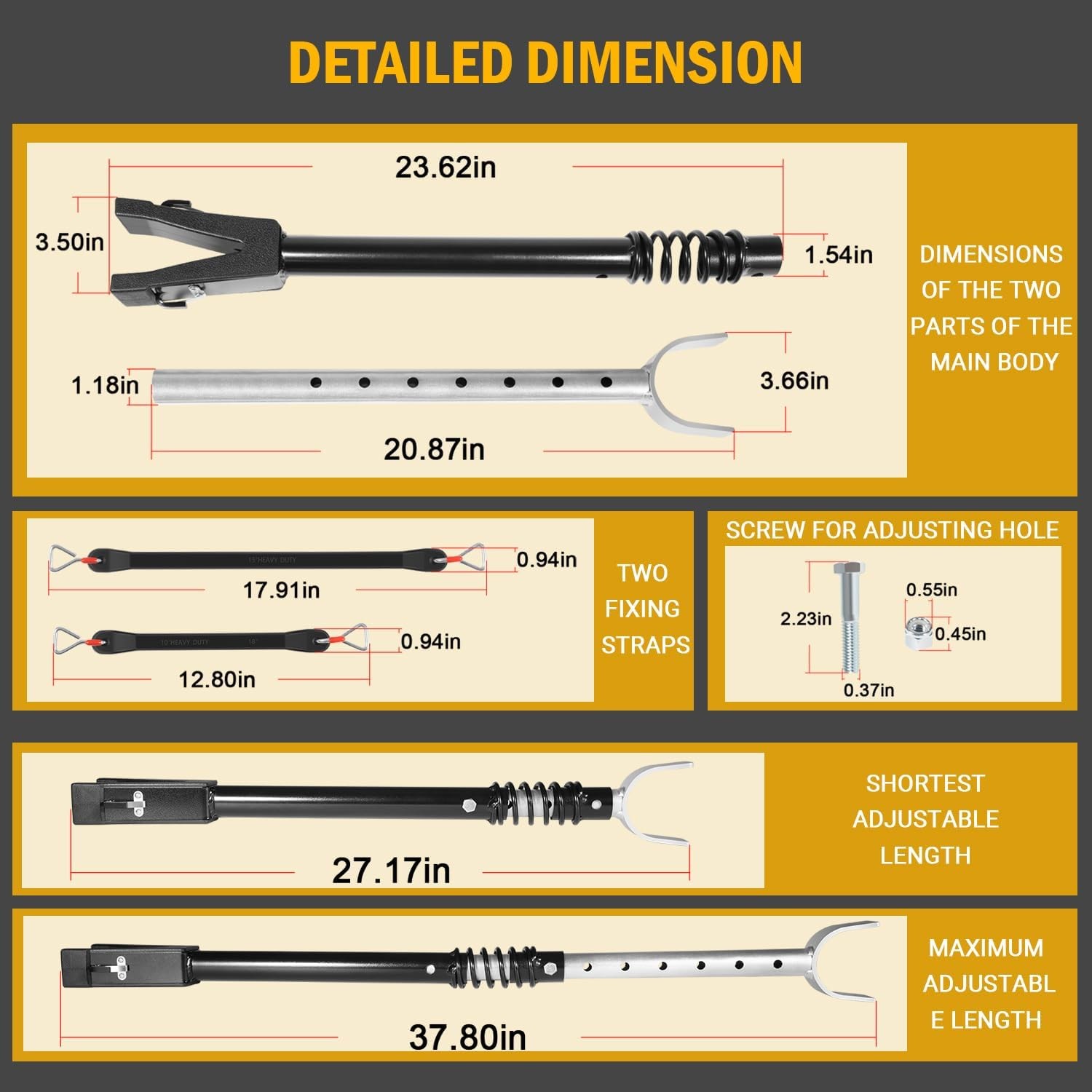 Transom Savers for Outboard Motor 20″ to 37″ for Most Outboards Up to 150 HP