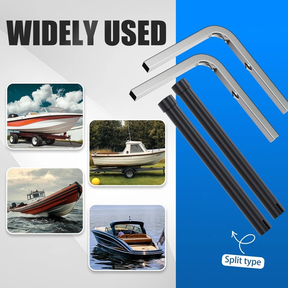 Pair Boat Trailer 40″ Guide On Post W/ PVC Poles For Sailboat Trailer