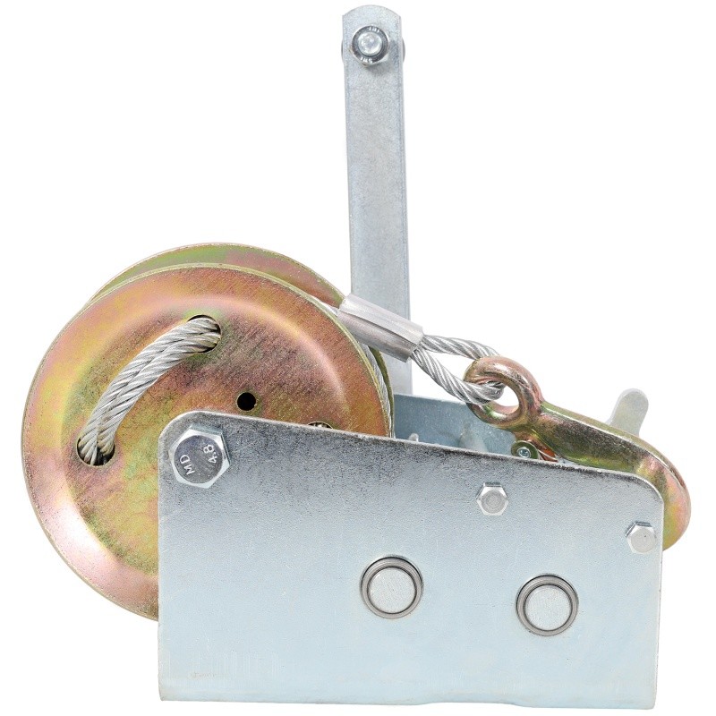 Manual Hand Crank Winch for Trailer Boat or ATV Towing 3500lbs Steel Galvanized
