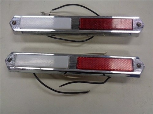 TRAILER SIGNAL LIGHT SET OF (2) RED / WHITE 9 7/8″ X 1 9/16″ MARINE BOAT