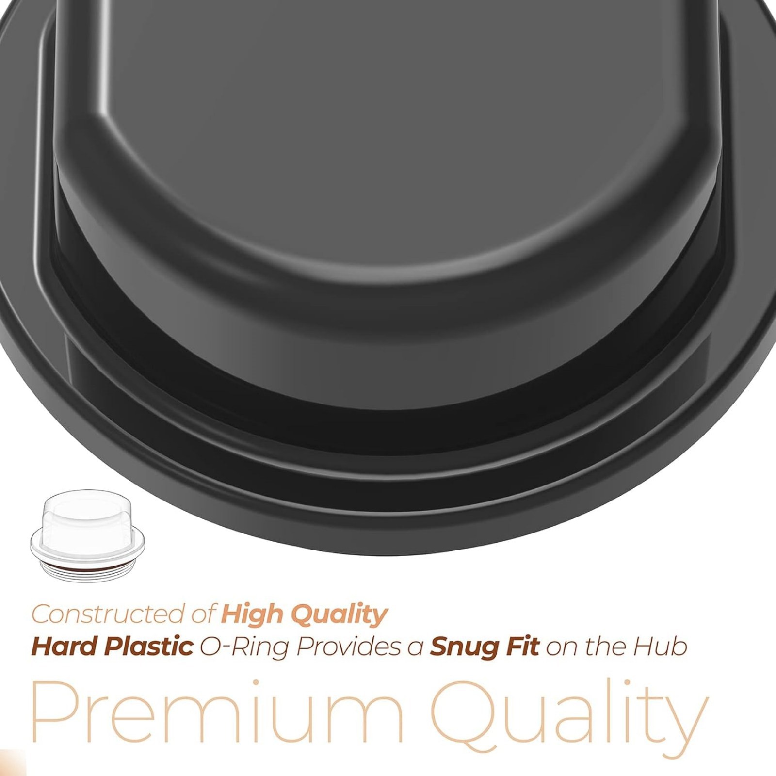 Easy Install Hub Dust Cap Set For Tie Down Vortex Hubs 1250-1750 Lbs Plastic