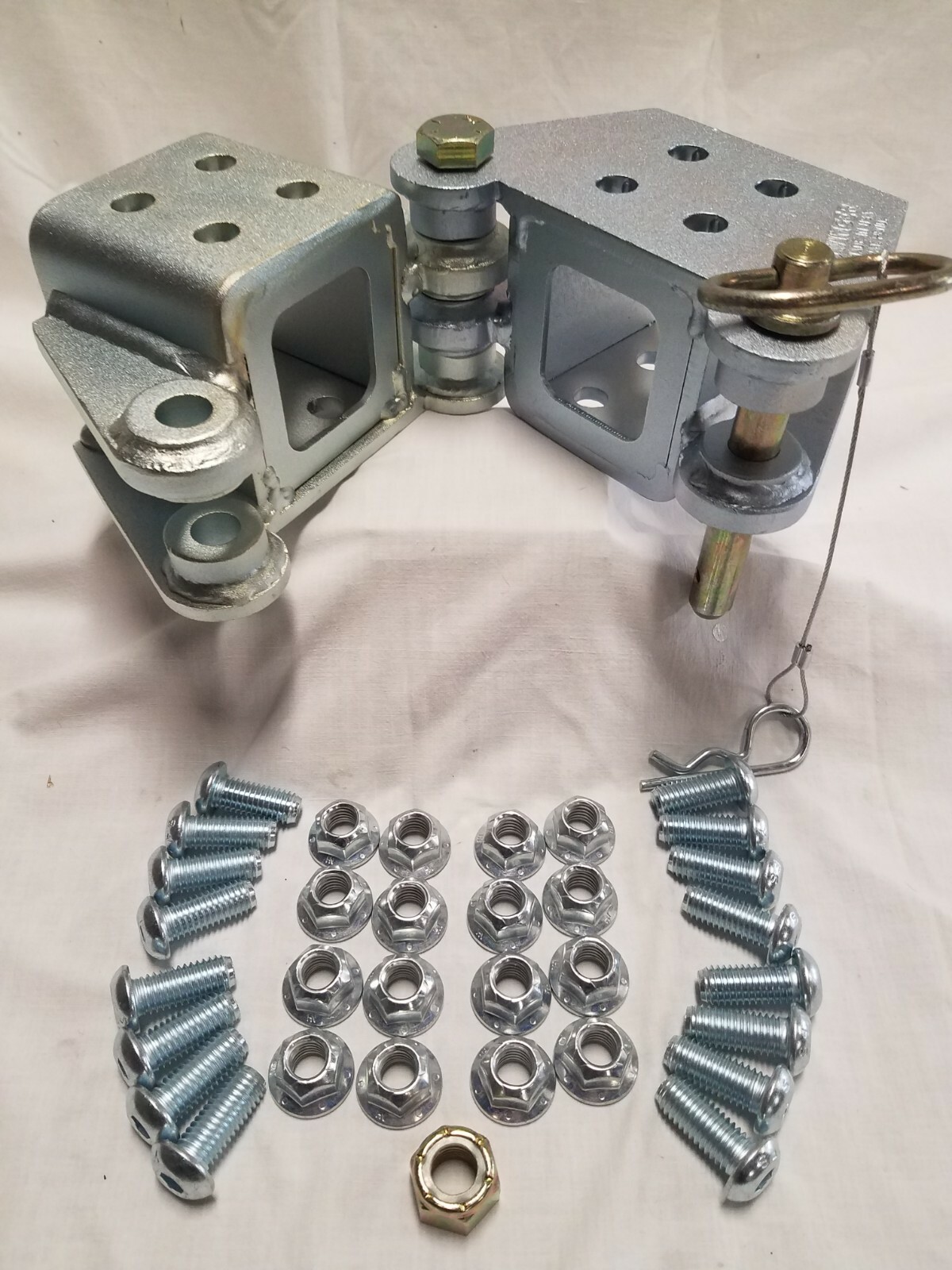 TTROY fold away hinge kit 3×3 zinc plated made in the USA