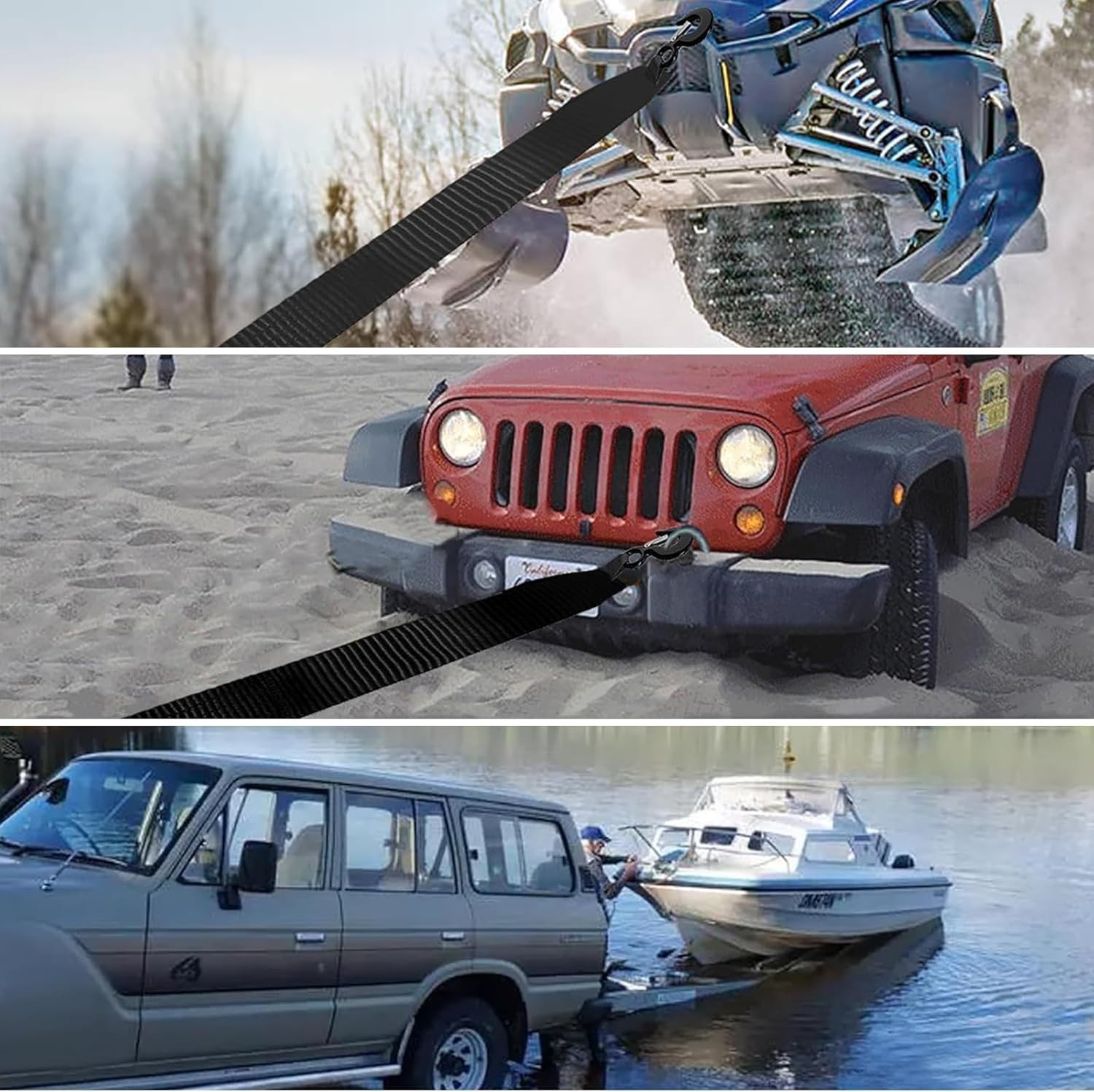 Versatile 2″ x 20′ Heavy Duty Winch Strap for Boats & Jet Skis – 10,000 lbs