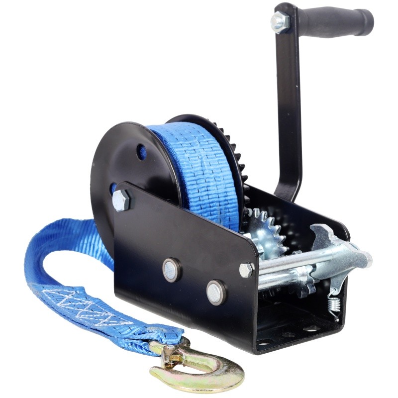 2500lbs Hand Winch, Trailer Boat 32.8ft Steel Portable Crank Winch Gear Ratio