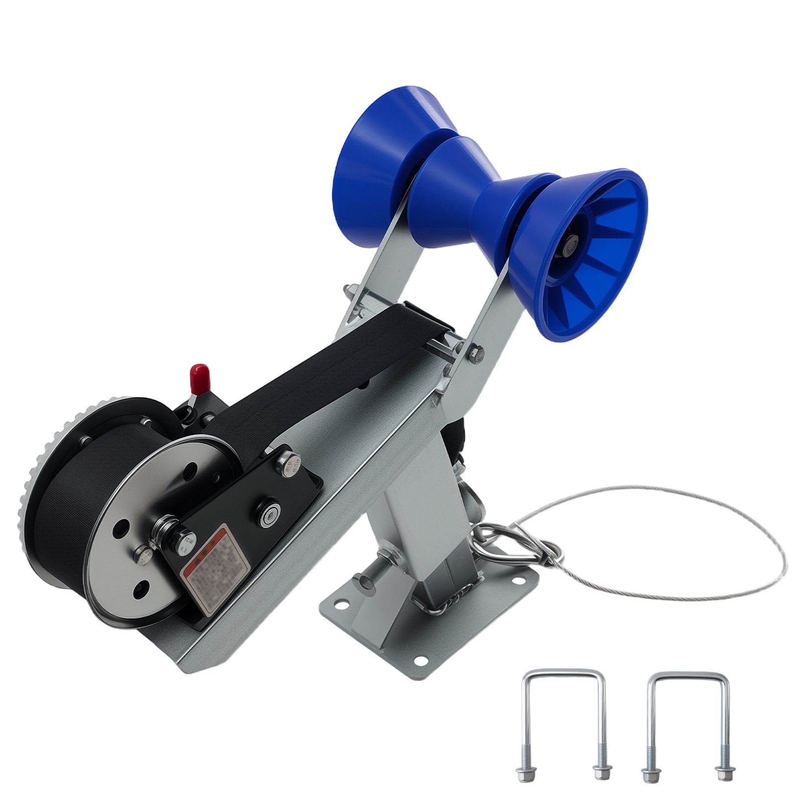 Galvanized Steel Winch Mount for 3″ W x 4″ H Boat Trailer Drawbar Adjustable