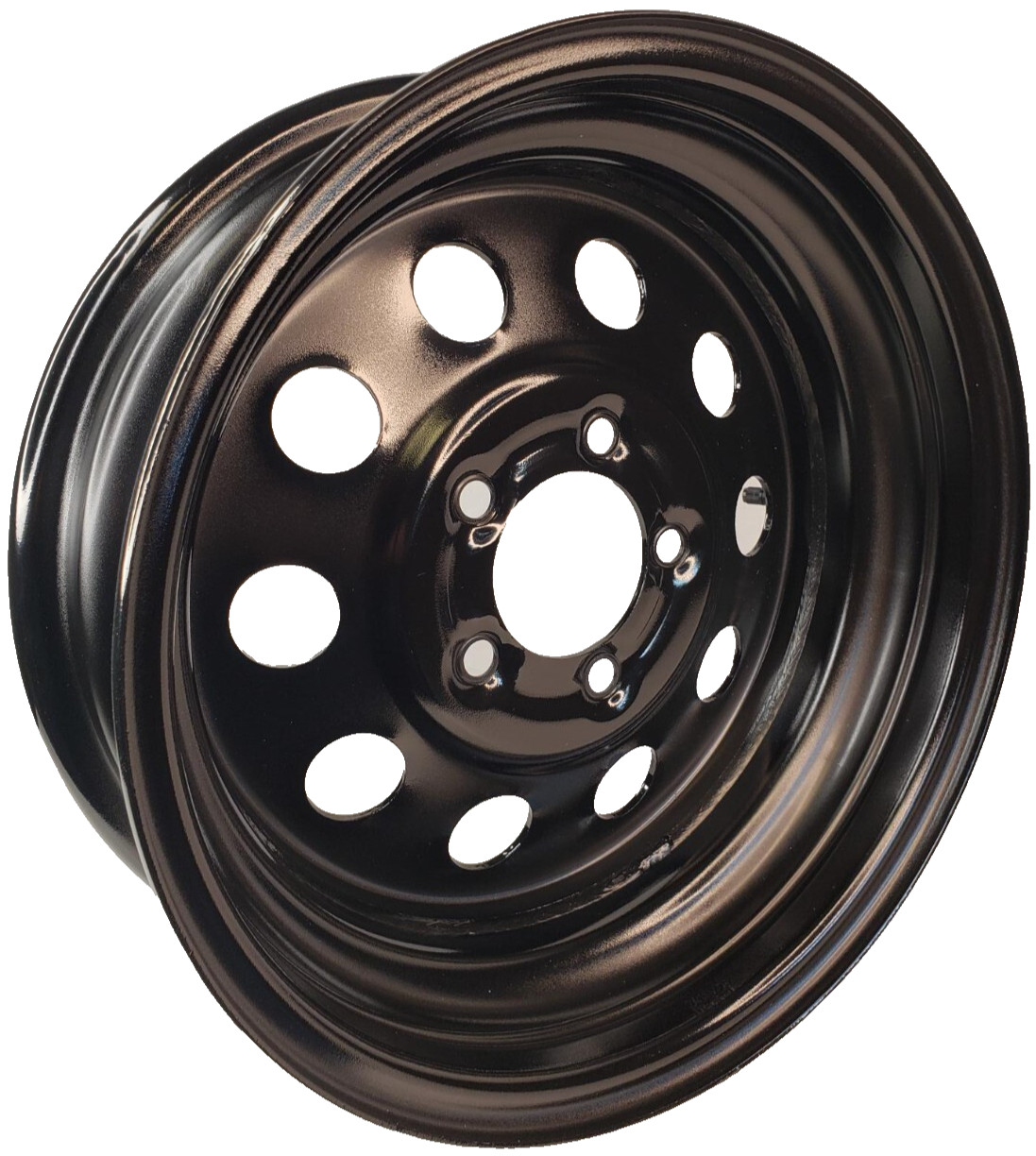TRAILER RIM WHEEL 15×5 5/4.5 Black Steel mod Camper Boat Utility Farm Stock -TWO