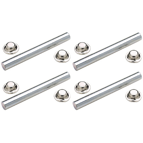 4 Pack 4-3/8 Long x 1/2 Inch OD Zinc Plated Steel Boat Trailer Roller Shafts