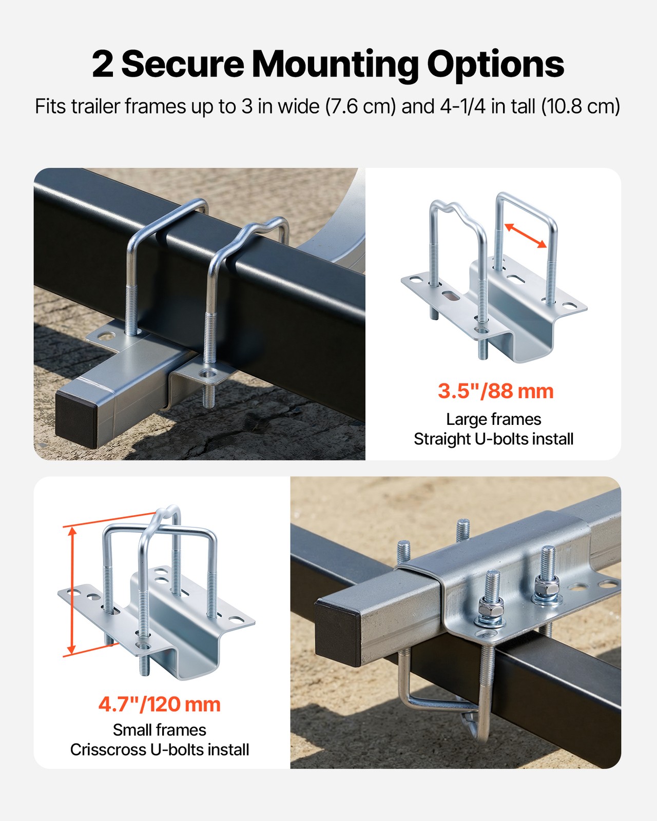 VEVOR Boat Trailer Guides16.7 in/18.7 in Heavy-Duty Bunk-Style Trailer Guide Ons