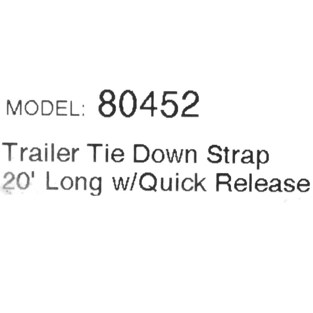 Valmar Boat Trailer Tie Strap 80452 | 20 FT Quick Release