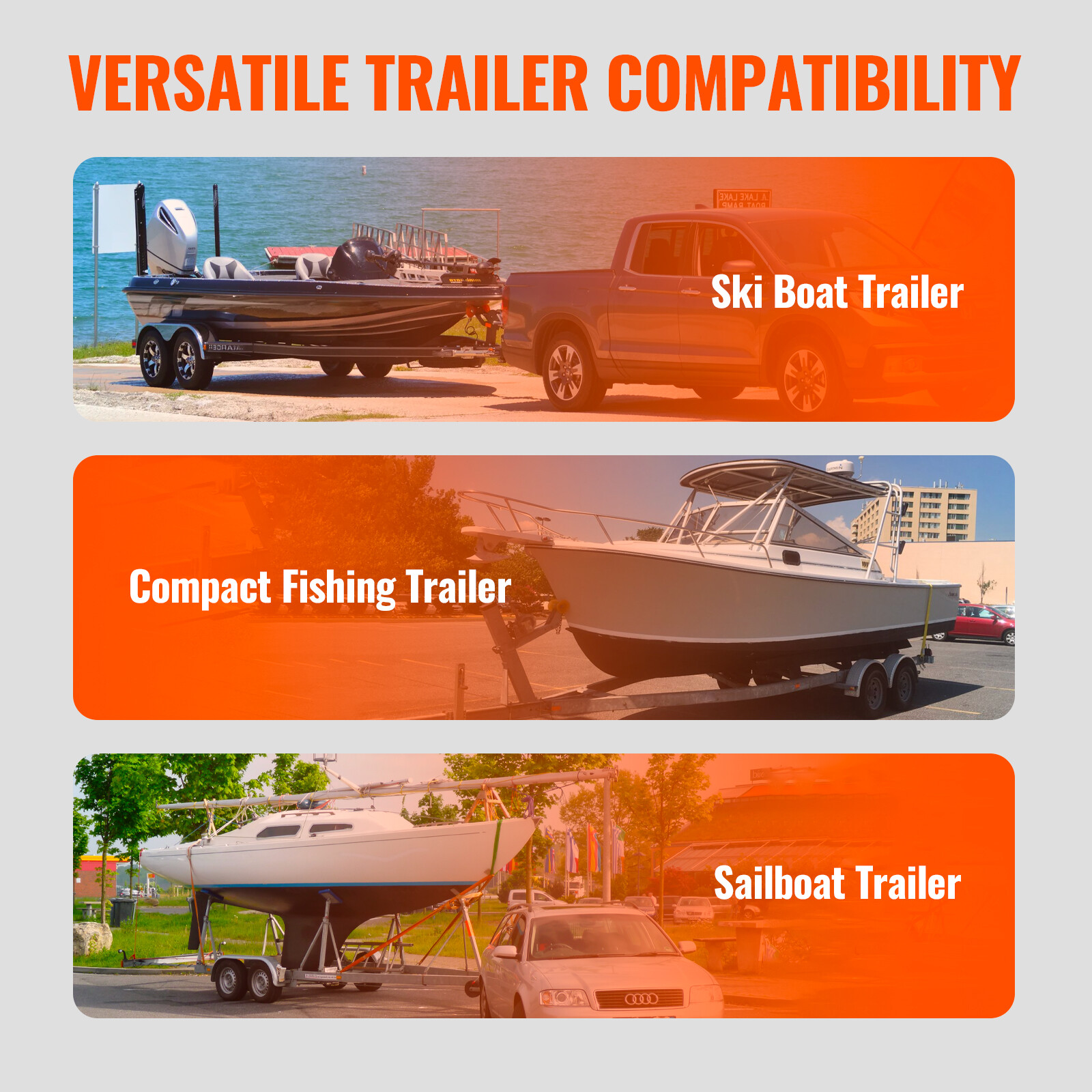 VEVOR Boat Trailer Guide 60” Galvanized Guide on PVC Poles for Ski Boat Sailboat