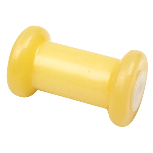 4 Inch Width Boat Trailer Yellow Molded Rubber Spool Roller – 1/2 Inch Hole