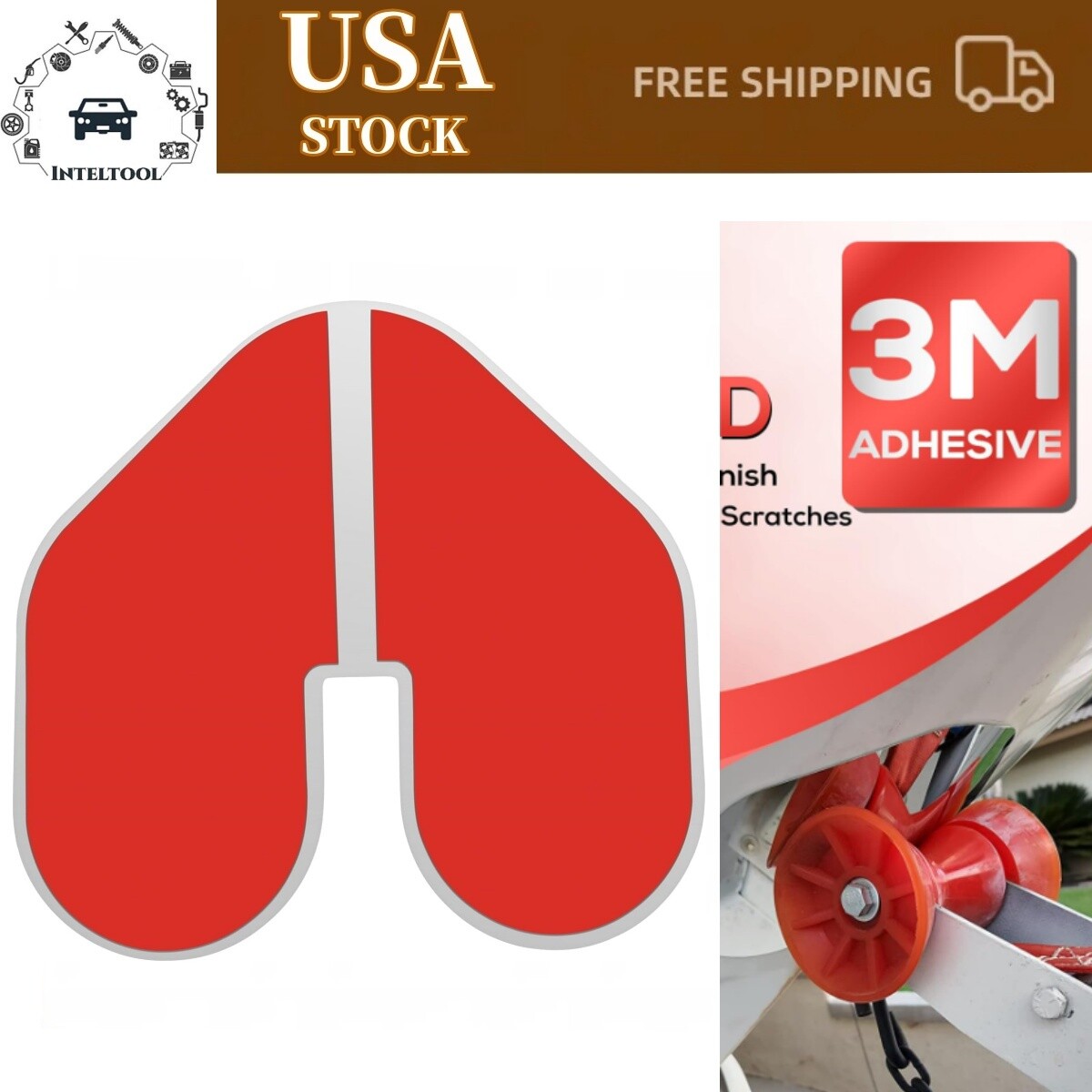 1PCS Bow Guard 80638, Boat Bow Protection Stainless Steel Scuff Guard with Notch