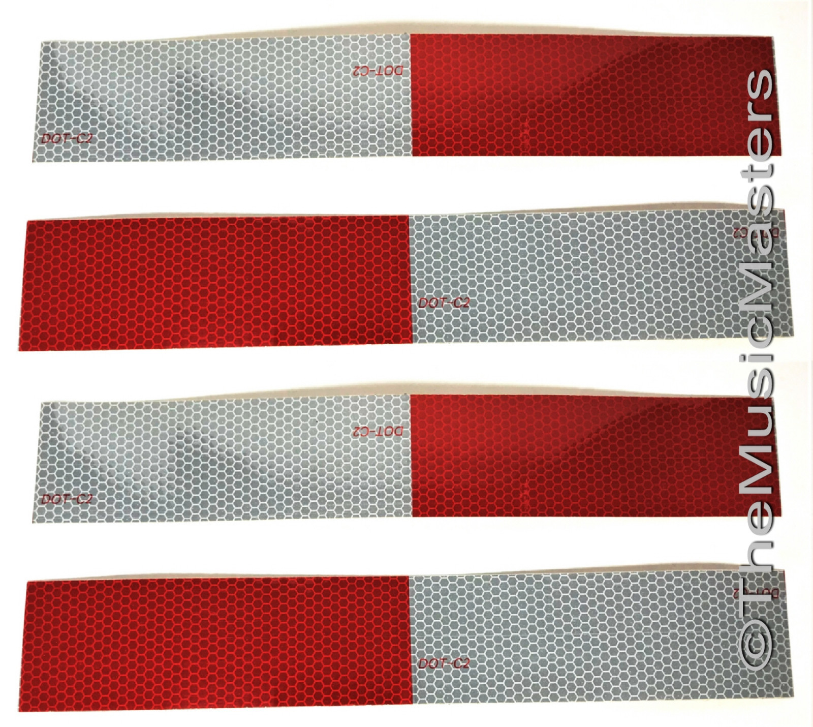 (4) Stick-On 12″ Reflective Tape Reflectors Boat Camper Utility Trailer Lights