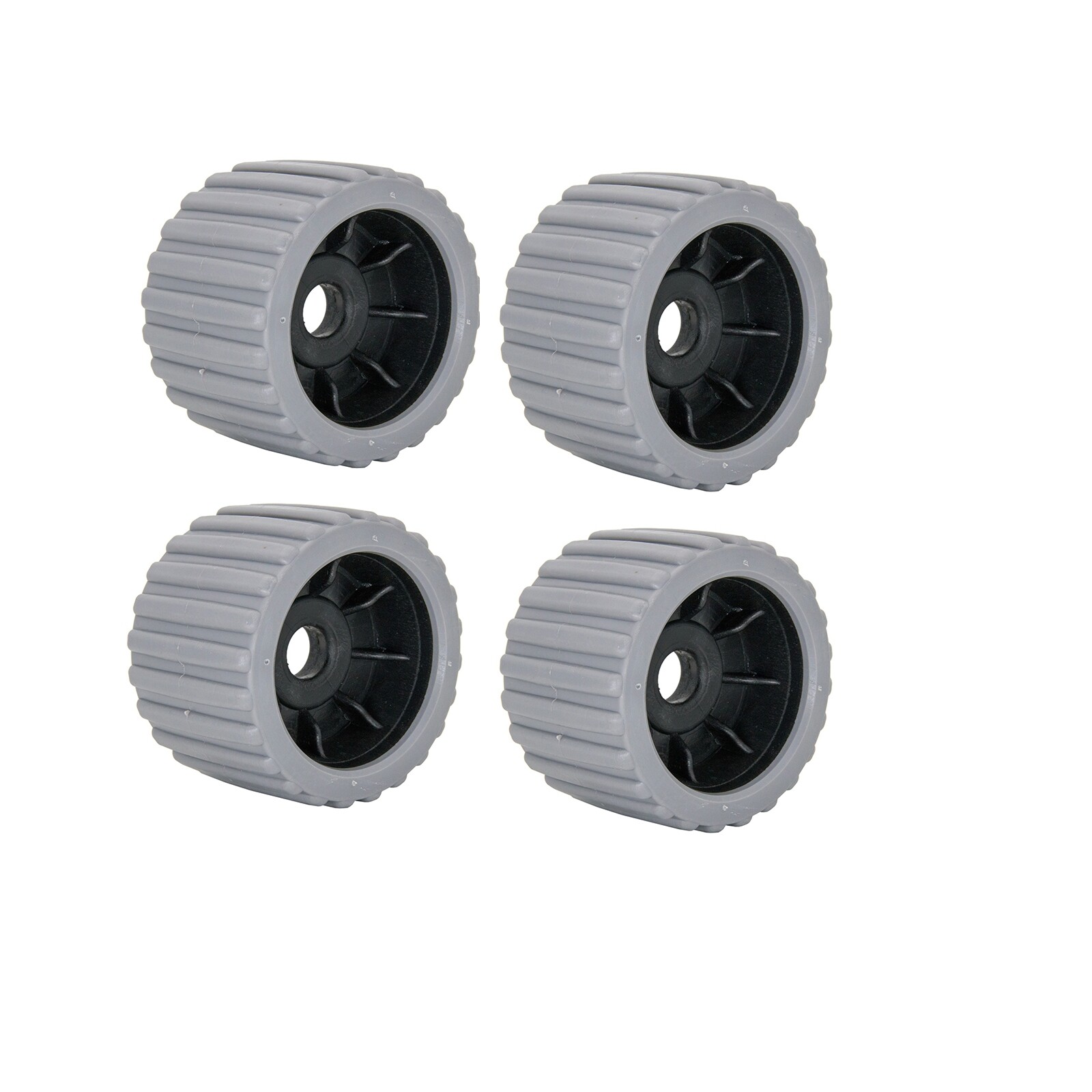 4PCS PP Boat Trailer Roller Marine Ribbed Wobble Roller 110*72*22mm