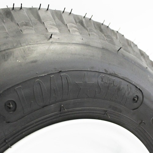 LoadStar 5-hole 12″ x4″ Solid White Trailer Wheel and Tire 5.30-12 6ply