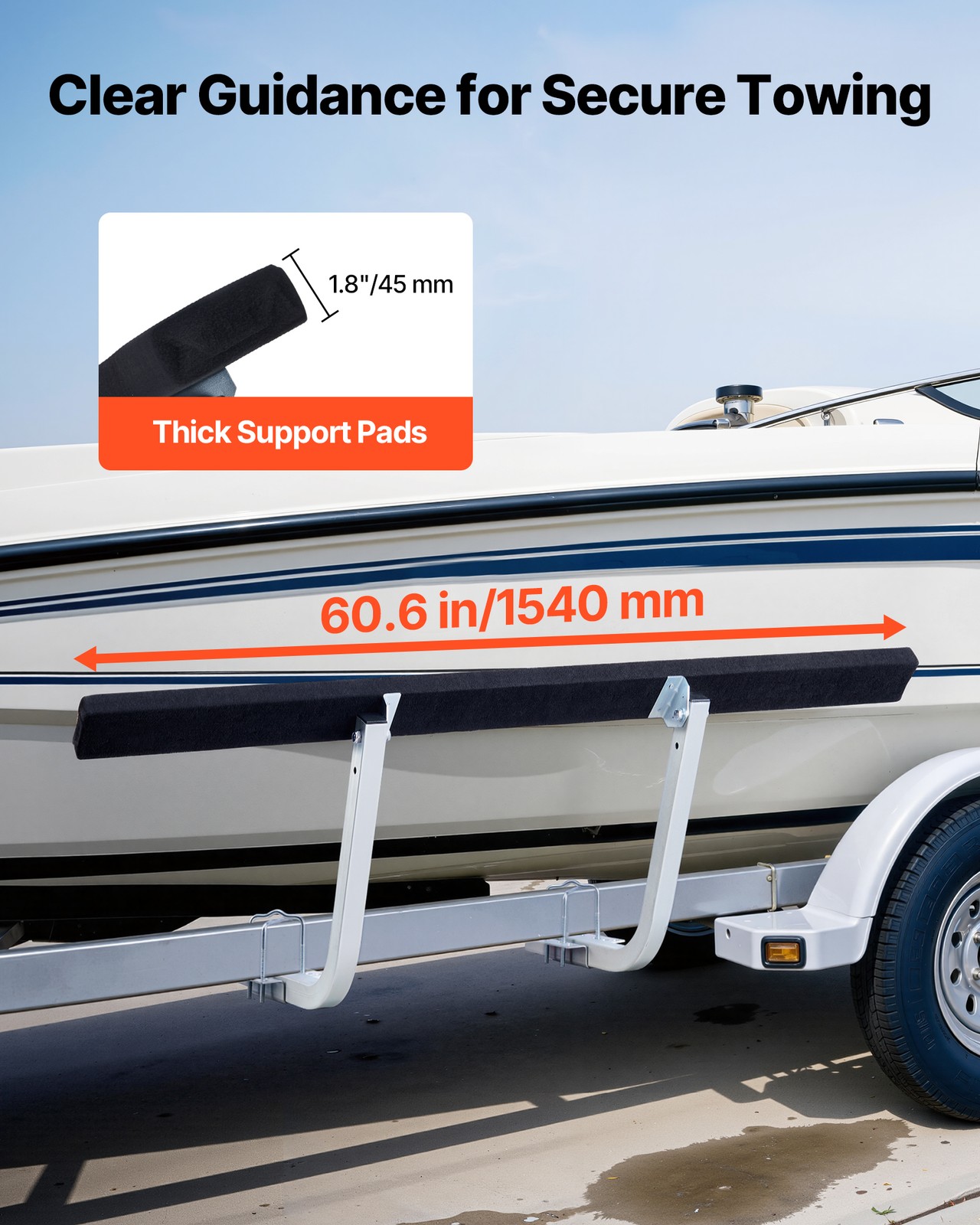 VEVOR Boat Trailer Guides16.7 in/18.7 in Heavy-Duty Bunk-Style Trailer Guide Ons