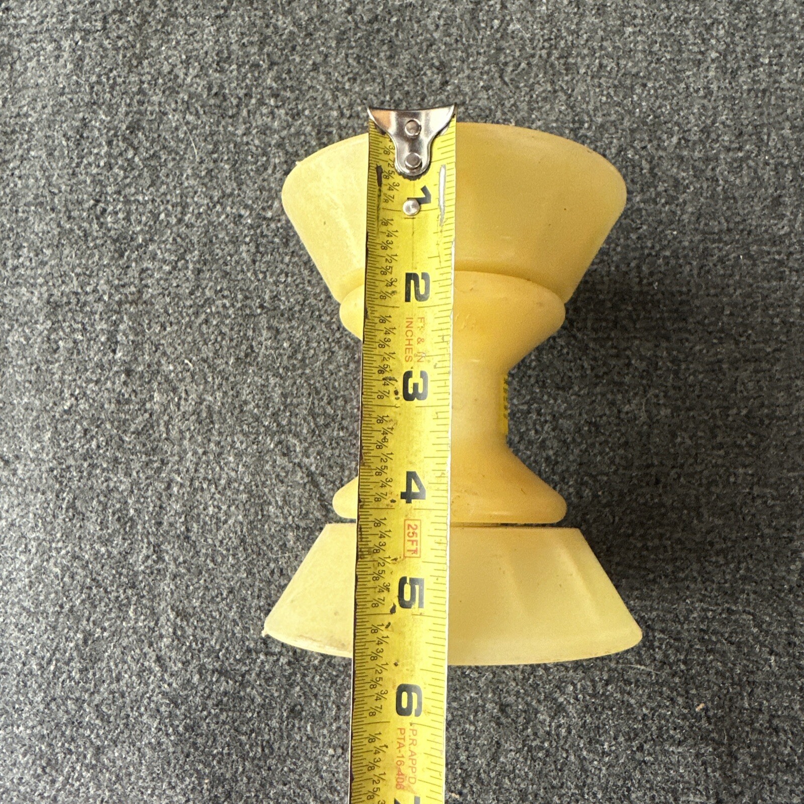 Seachoice Bow Boat Tongue Roller 3 in TPR Spool Gold One Size Yellow