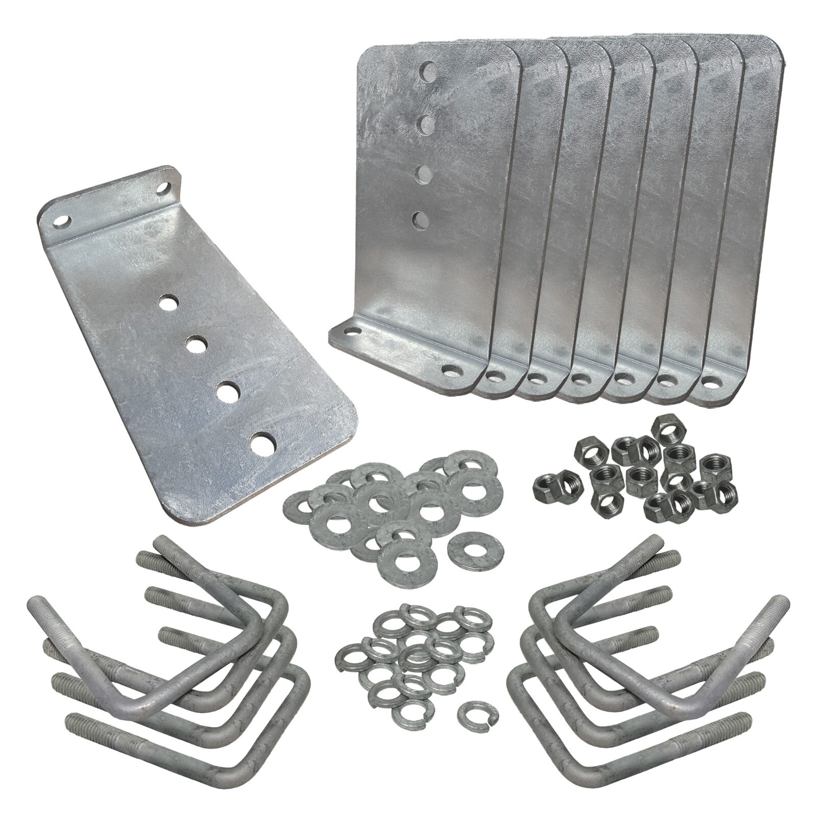 (8) 10″ Galvanized L-Type Bunk Bracket Kit for Boat Trailer fits 3×3, Heavy Duty