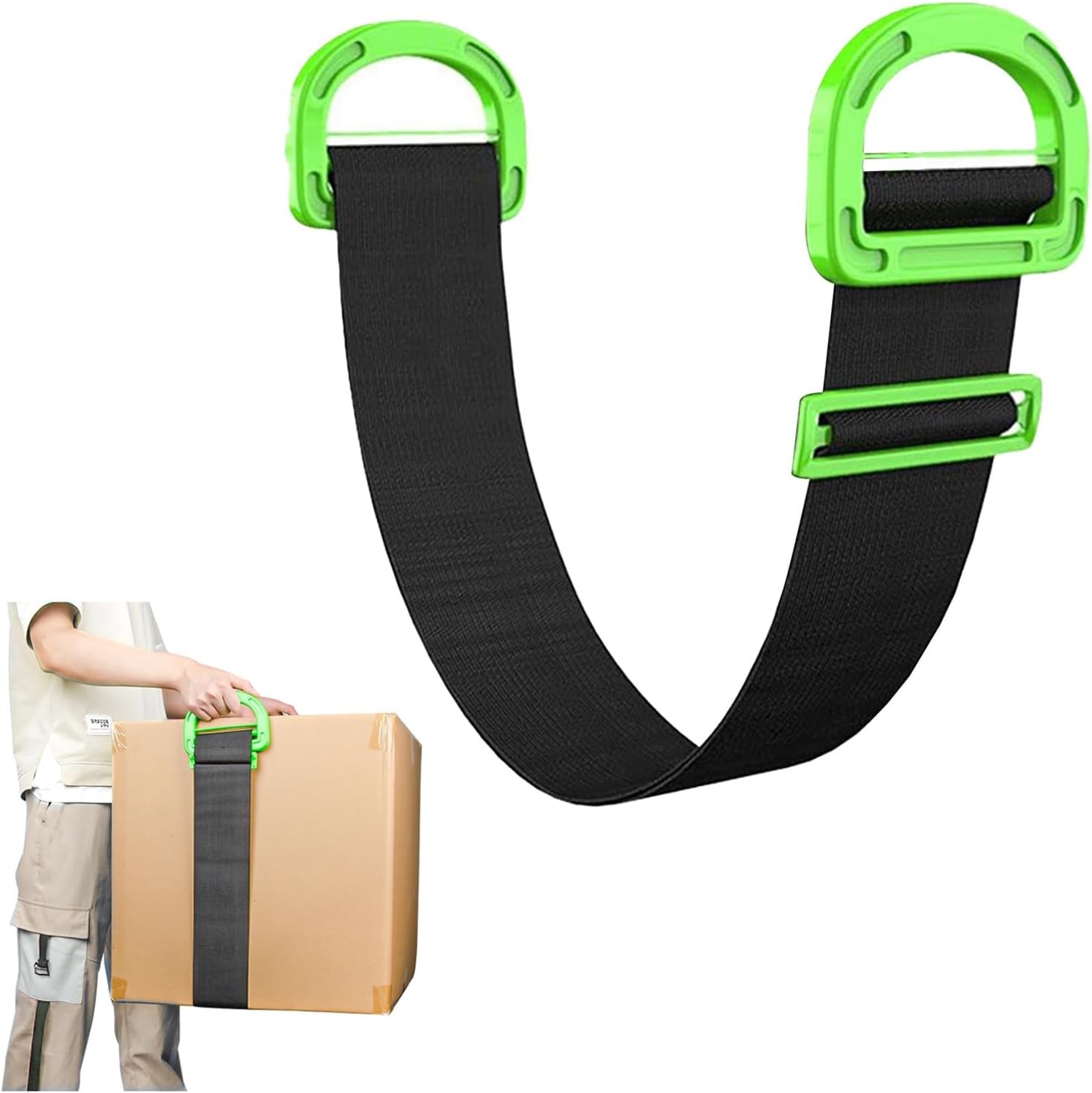 Adjustable Moving Straps Support up to 400lbs, Hand-held for Furniture, Black