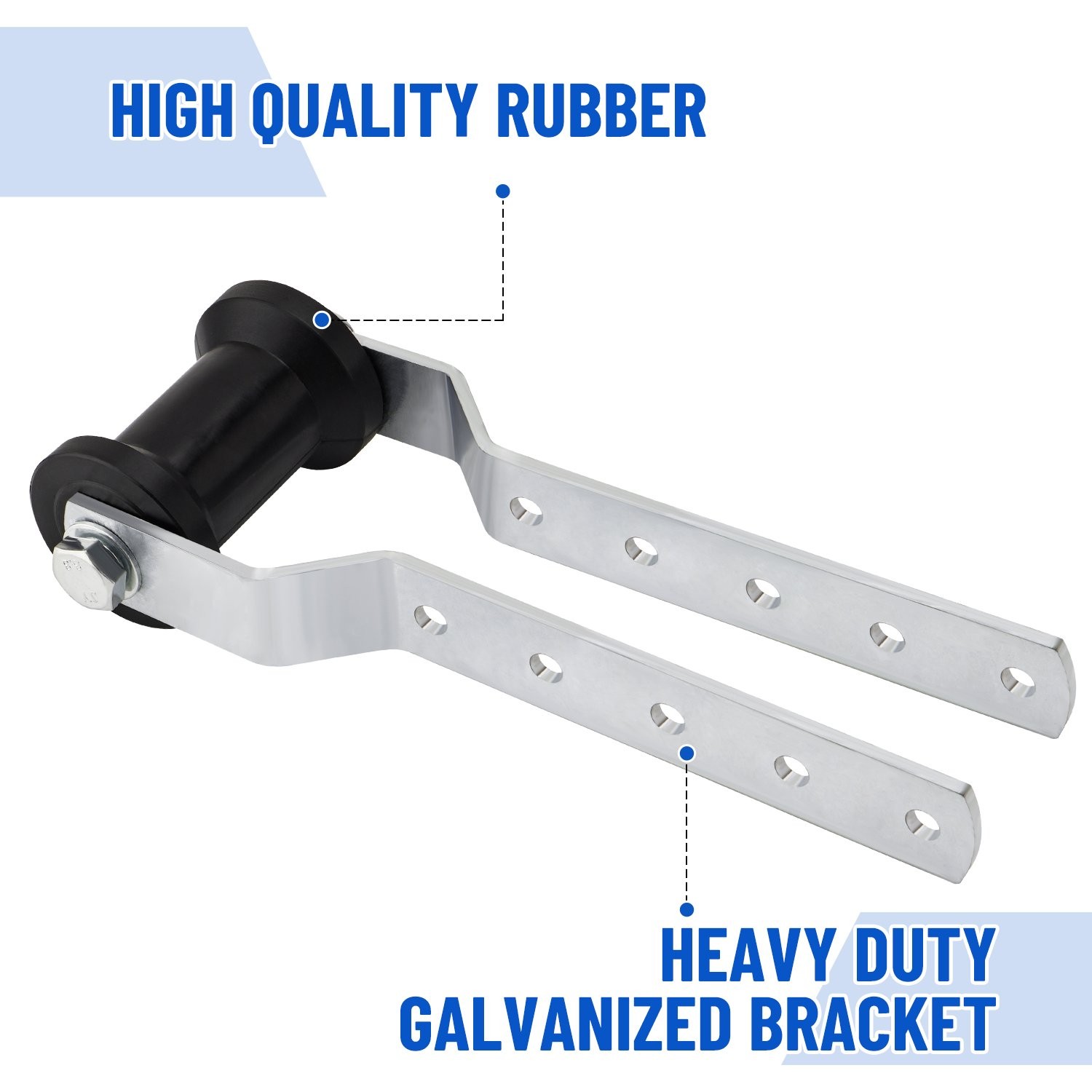 Heavy Duty 5″ Adjustable Keel Roller Bracket Assembly for 3″ Tongue Boat Trailer