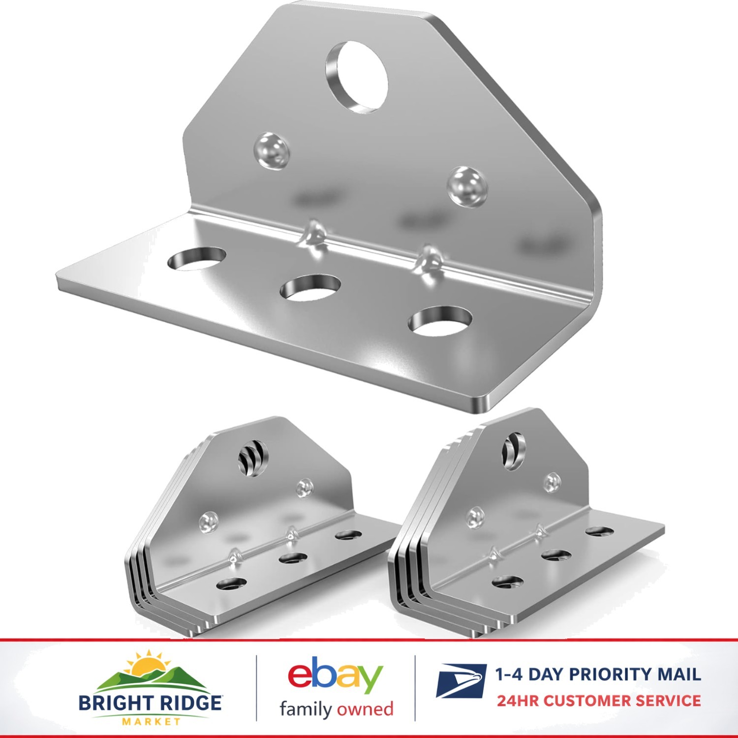 Durable Heavy Metal Boat Trailer Bunk Brackets, 8 PCS for Reliable Performance
