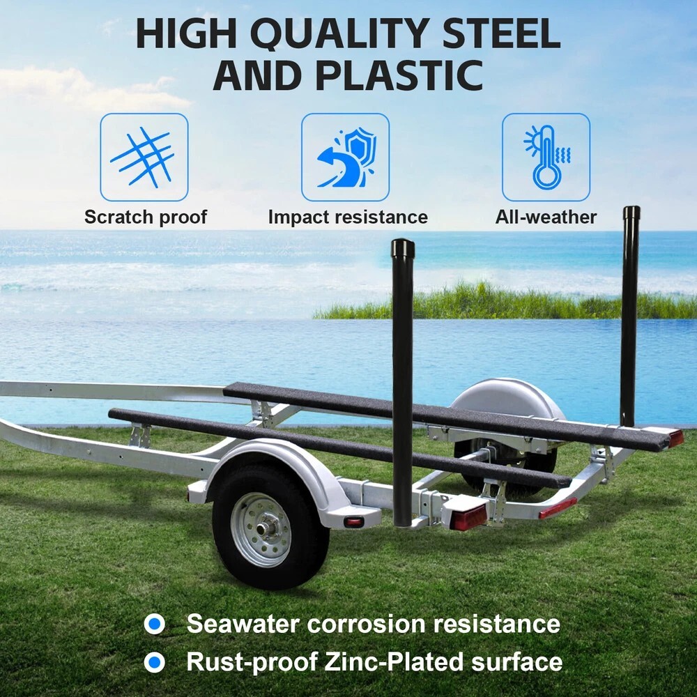 Pair Boat Trailer 40″ Guide On Post W/ PVC Poles For Sailboat Trailer