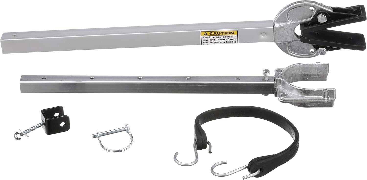 Composite Head Adjustable Transom Saver with Roller/Trailer Mounts for Outboards