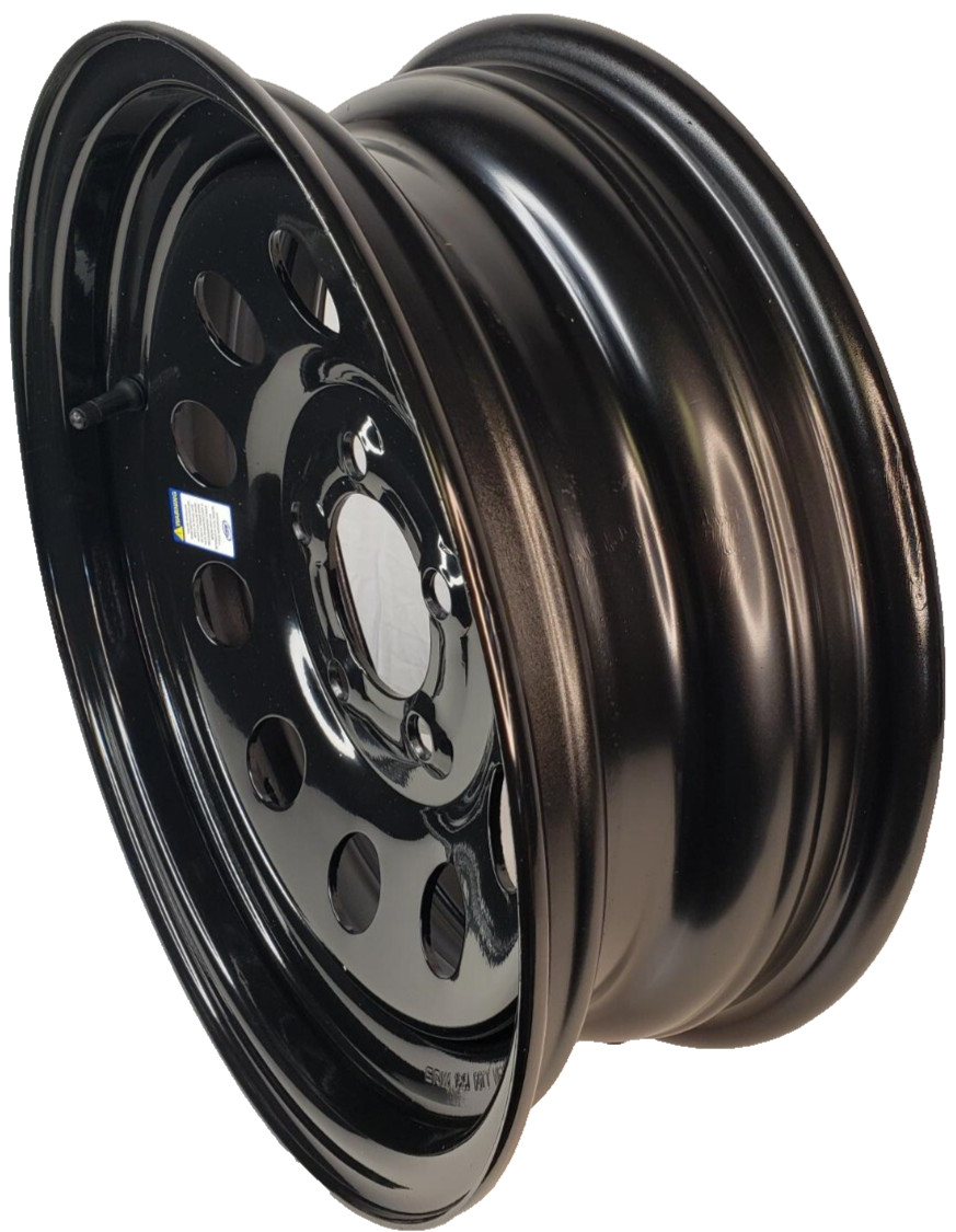 TRAILER RIM WHEEL 15×5 5/4.5 Black Steel mod Camper Boat Utility Farm Stock -TWO