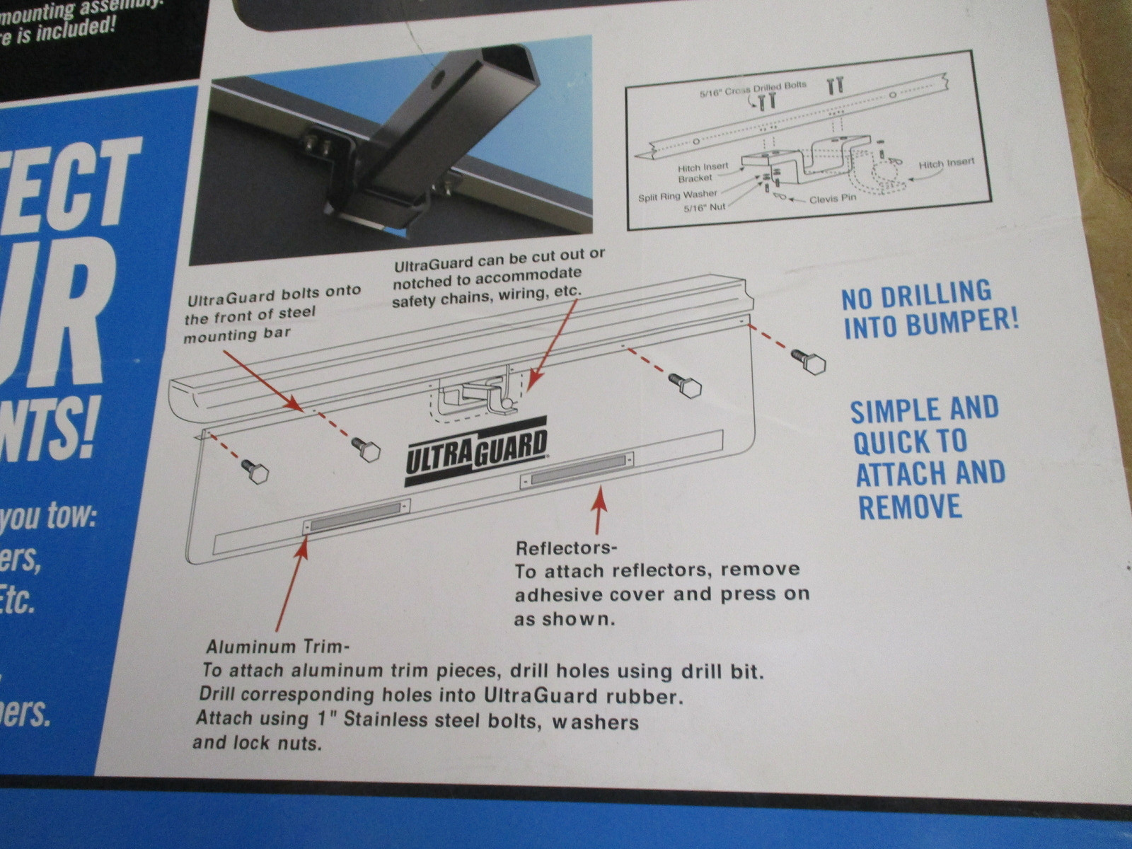 SMART SOLUTIONS 70″ X 16″ ULTRA GUARD TRUCK TOW GUARD KIT 00015-1 BLACK BOAT