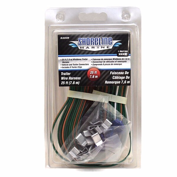 Shoreline Boat Trailer Wire Harness SL52339 | 4 Way Wishbone 25 Feet