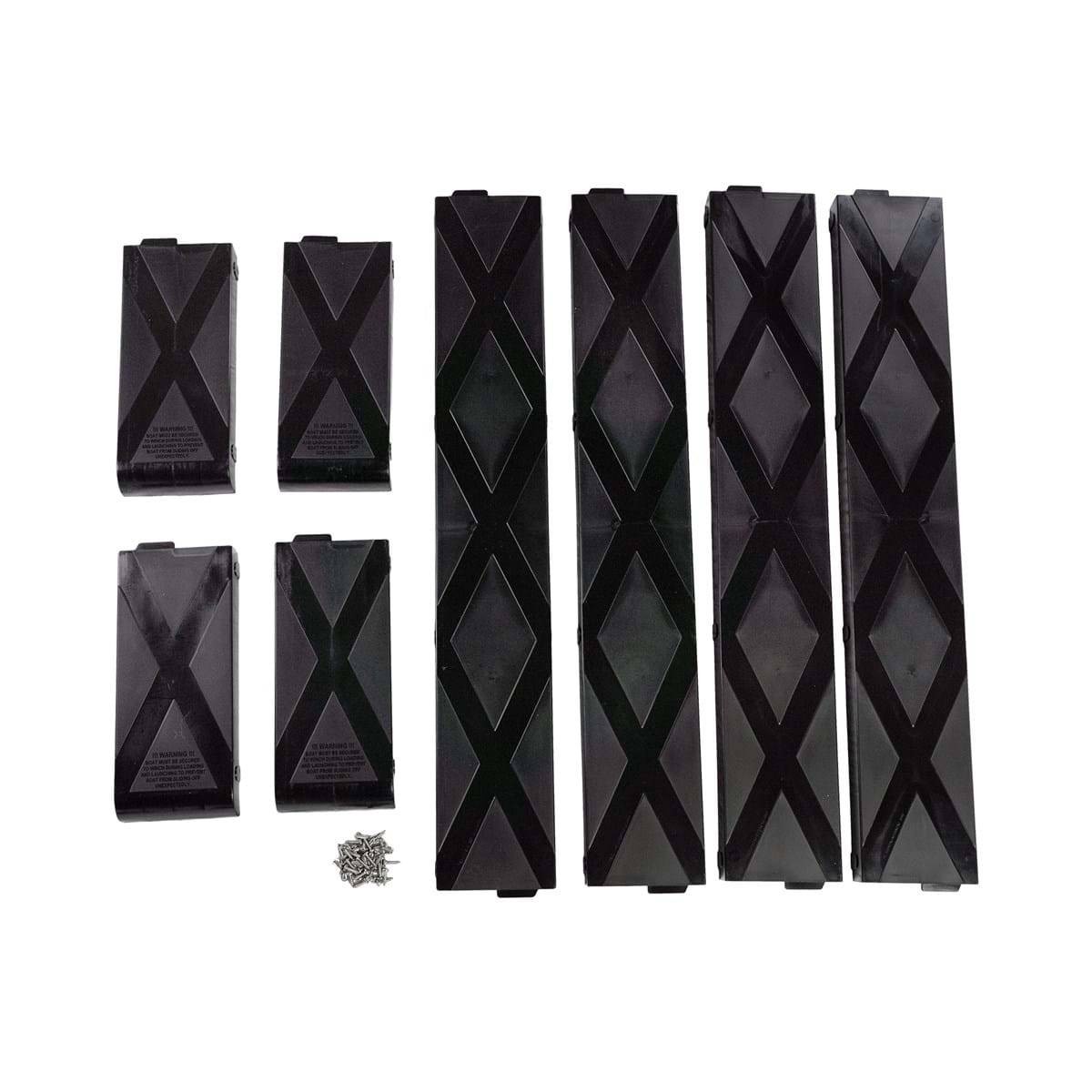 Tie Down 86295 Boat Trailer Self Centering Modular Bunk Glide On Kit Black