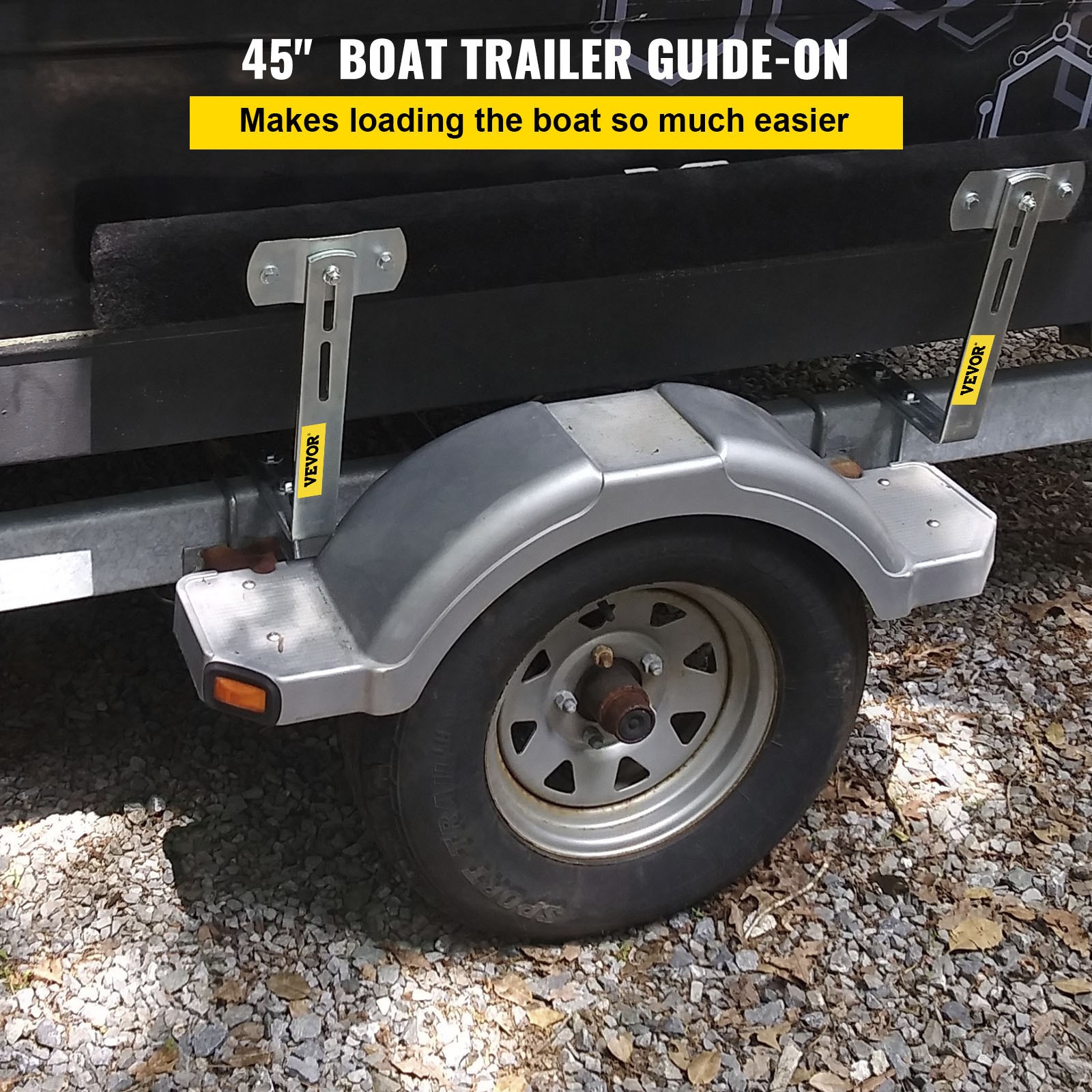 VEVOR Boat Trailer Guide-ons 48″ Rustproof Trailer Guides w/Carpet-padded Boards
