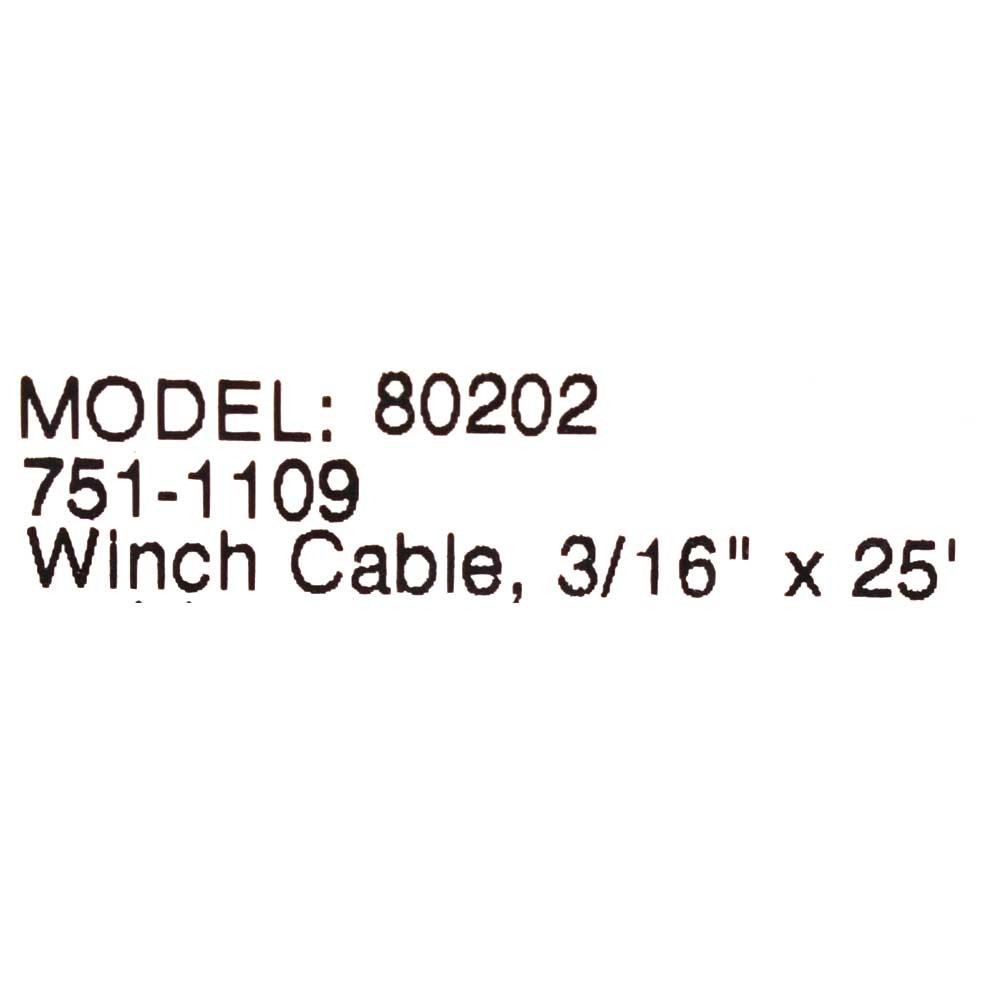 Boat Trailer Winch Cable 80202 | 25 Ft 4000 LBS Strength