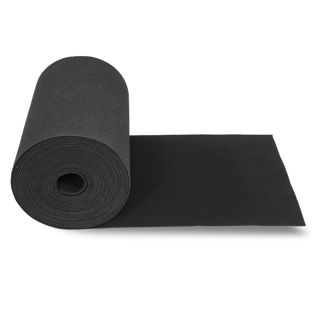 18″ x 50′ Ribbed Bunk Carpet / Marine Boat Trailer Runners / Outdoor – Black