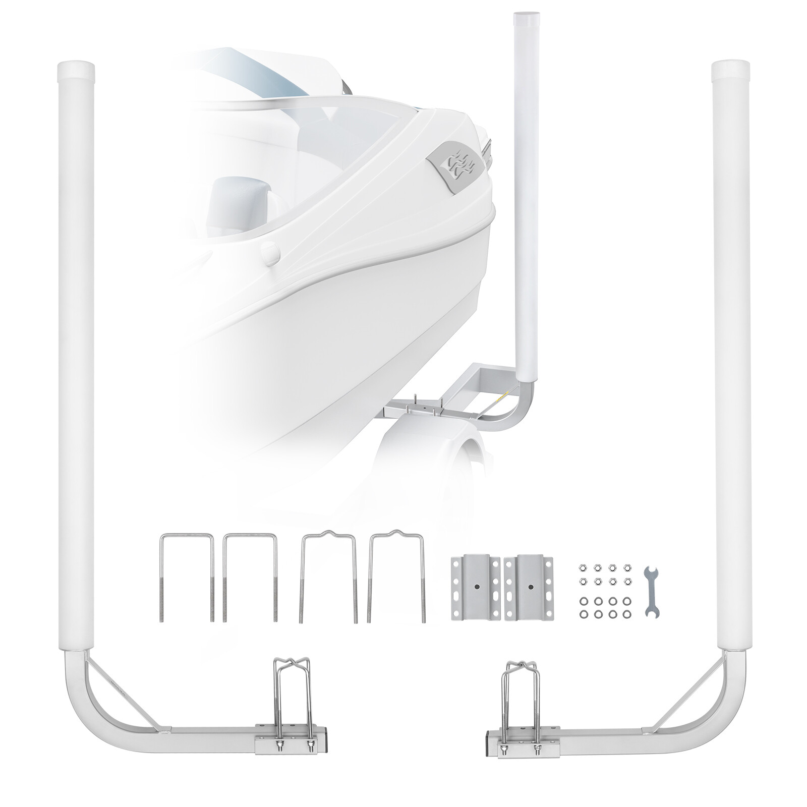 VEVOR Boat Trailer Guide-on 48″ Trailer Post Guide on Kit w/Stiffener &PVC Tubes