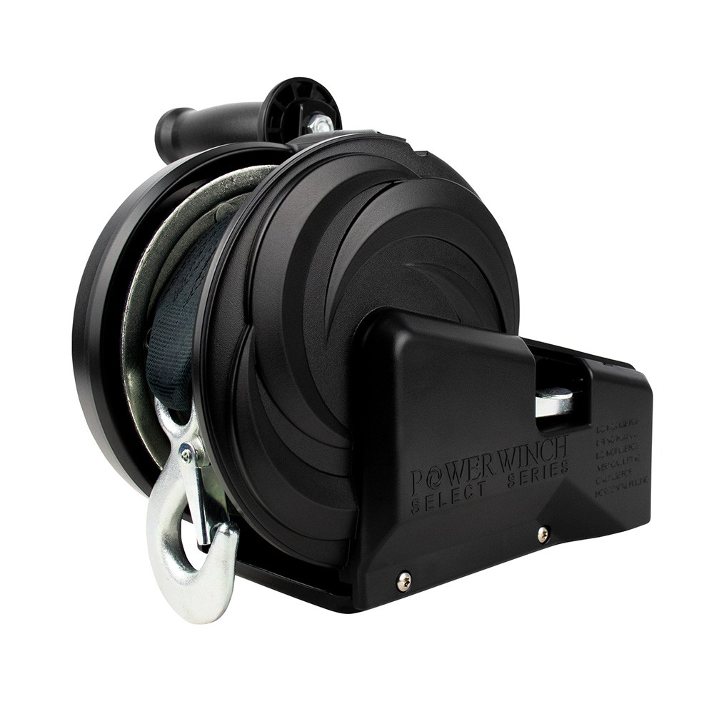Powerwinch Select Series Winch 1,800lb, 2 Speed, 6″ Crank Arm – Carbon Black