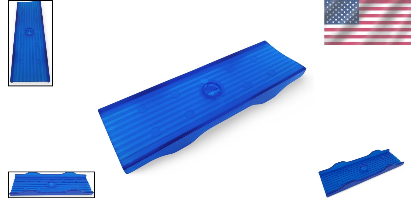 12-Inch Blue PVC Skid Pad – Ideal for 3-Inch V Bend Boat Trailer Crossmembers