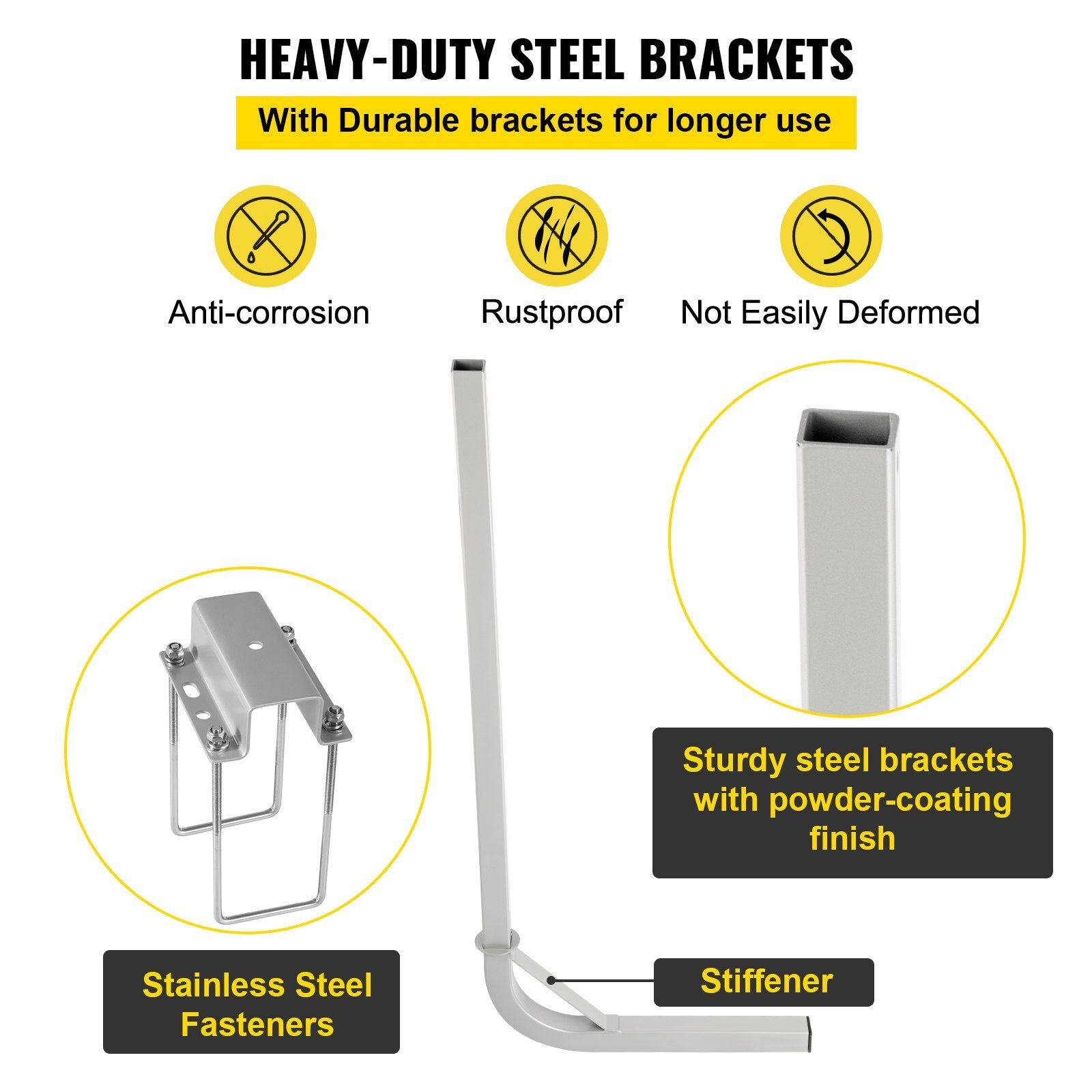 Boat Trailer Guide-on 60″ 2PCS Steel Trailer Post Guide ons with PVC Tube Covers