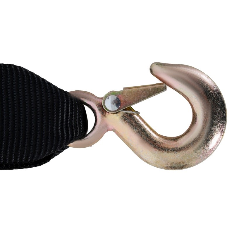 600LBS Hand Crank Winch, 19.6ft Strap Two-Way Ratchet 3:1 Gear Trailer Boat ATV