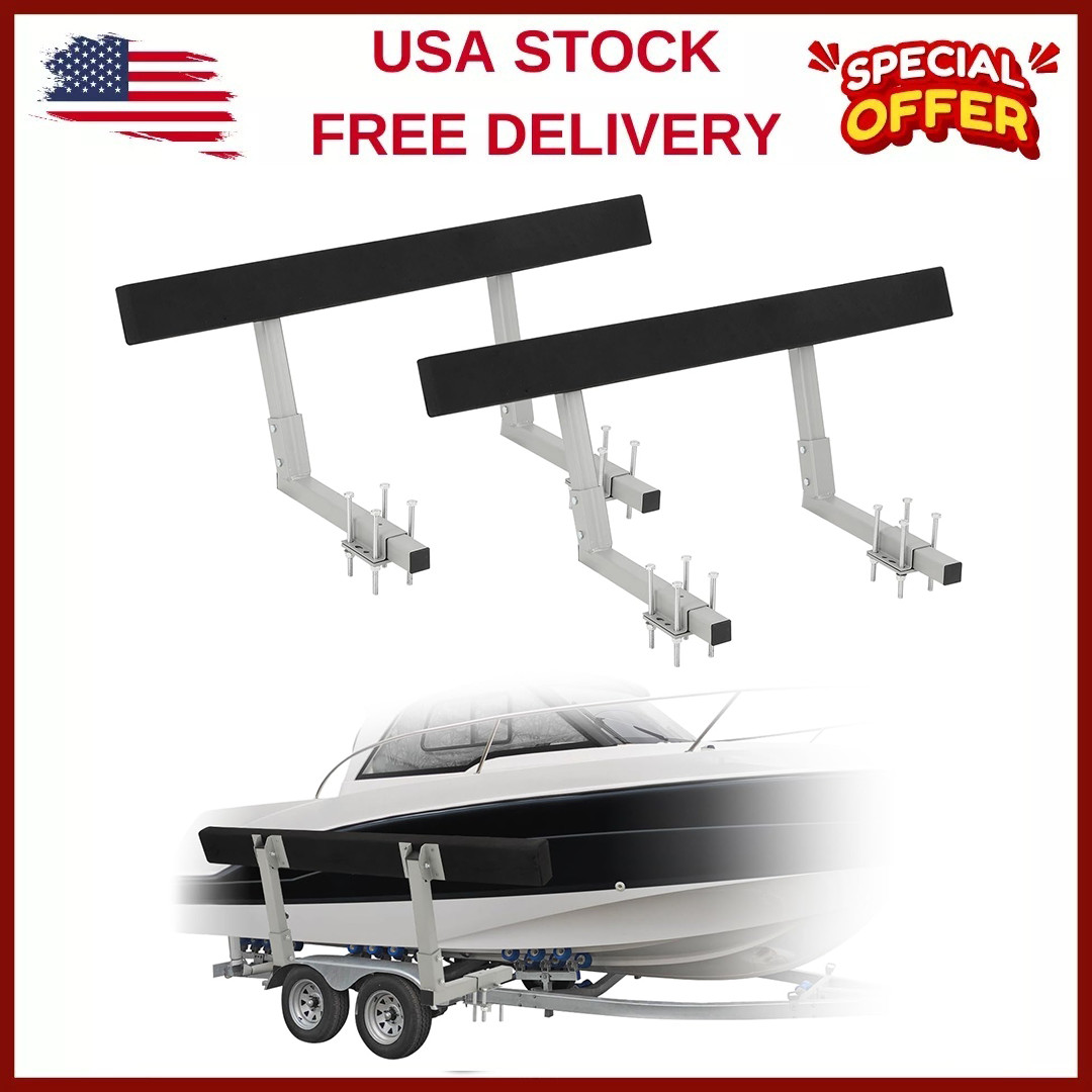 60″ Rustproof Steel Boat Trailer Guide-ons for Ski Boat,Fishing Boat,PVC Protect