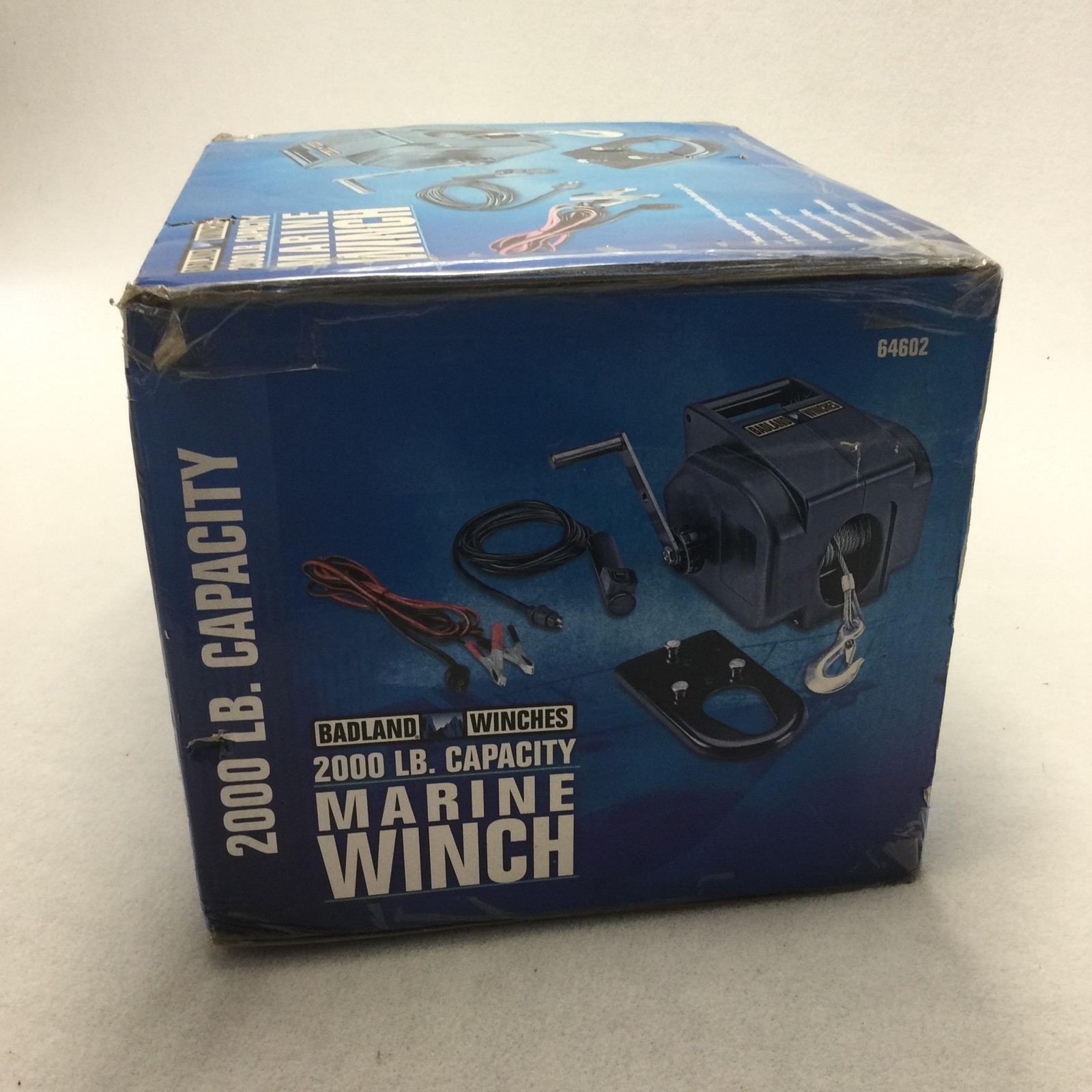 Badland 64602 Marine Winch 2000 Lb Capacity 12V DC Boat Trailer Blue New Other