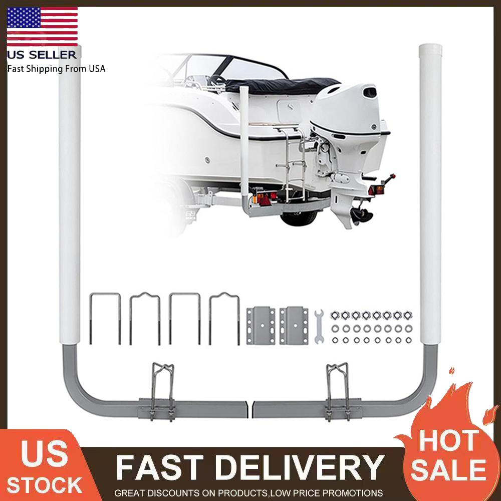 Adjustable 40″ Boat Trailer Guide Pole Rustproof Galvanized Steel PVC Protection