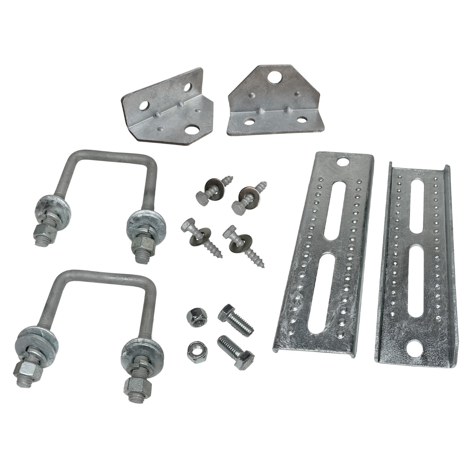 (2) 8″ Galvanized Swivel Top Bunk Bracket Kit with Hardware for Boat Trailer 3×3