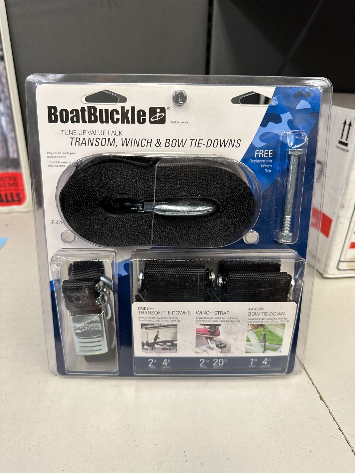 BOAT BUCKLE TUNE UP TRANSOM, WINCH & BOW TIE DOWNS #F14251